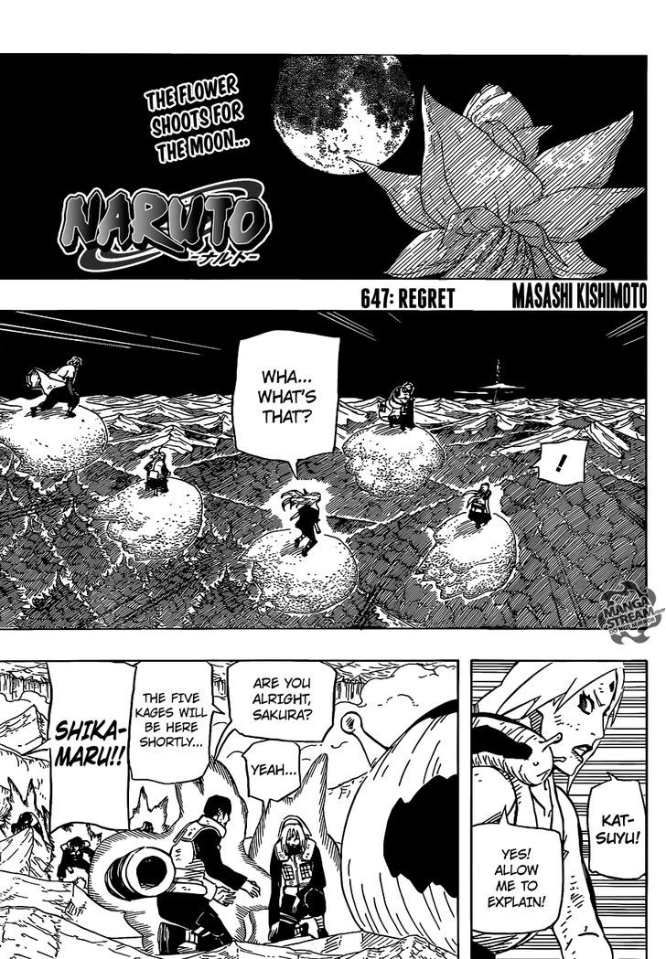 Naruto Vol.67 Chapter 647 : Regret - Picture 1