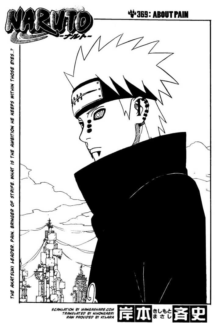 Naruto Vol.40 Chapter 369 : About Pain - Picture 1
