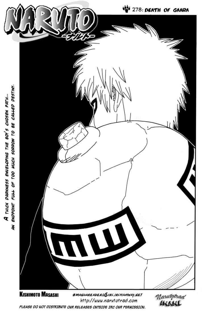Naruto Vol.31 Chapter 278 : Death Of Gaara - Picture 1