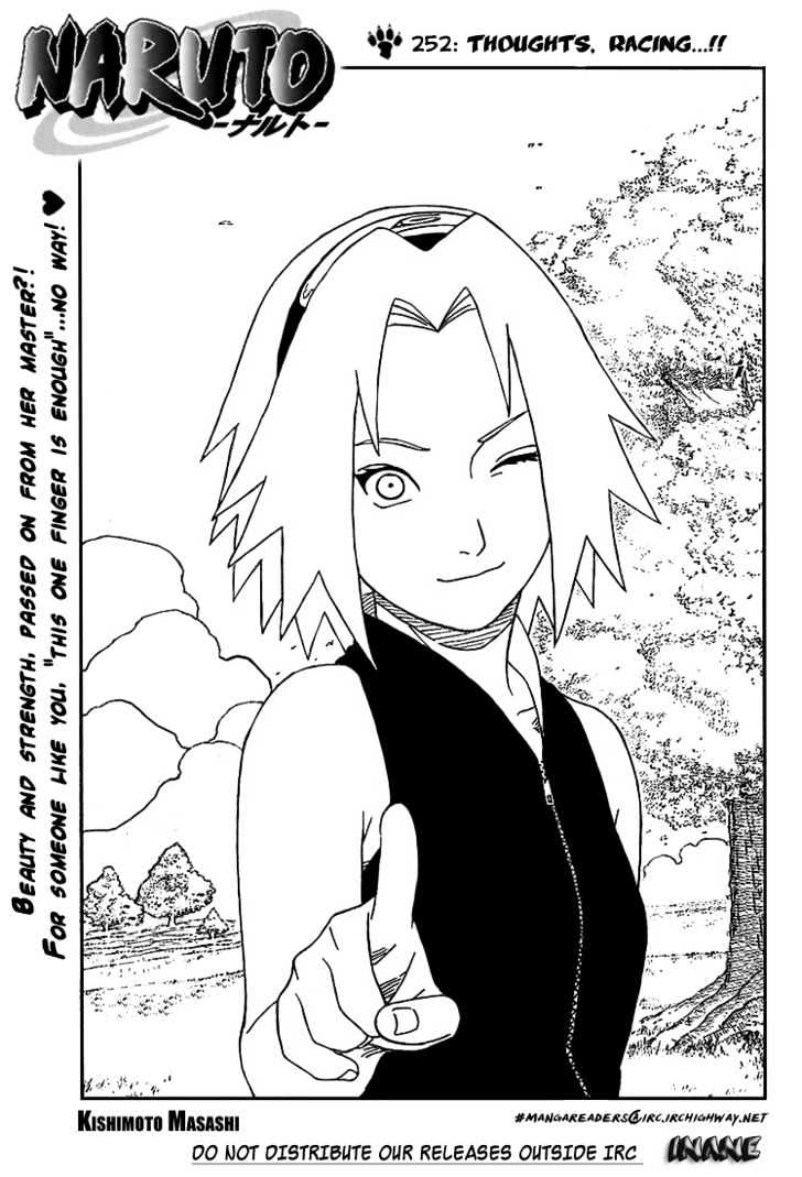 Naruto Vol.28 Chapter 252 : Thoughts, Racing...!! - Picture 1