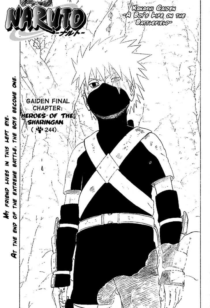 Naruto Vol.27 Chapter 244 : Gaiden, Final Chapter: Heroes Of The Sharingan - Picture 1