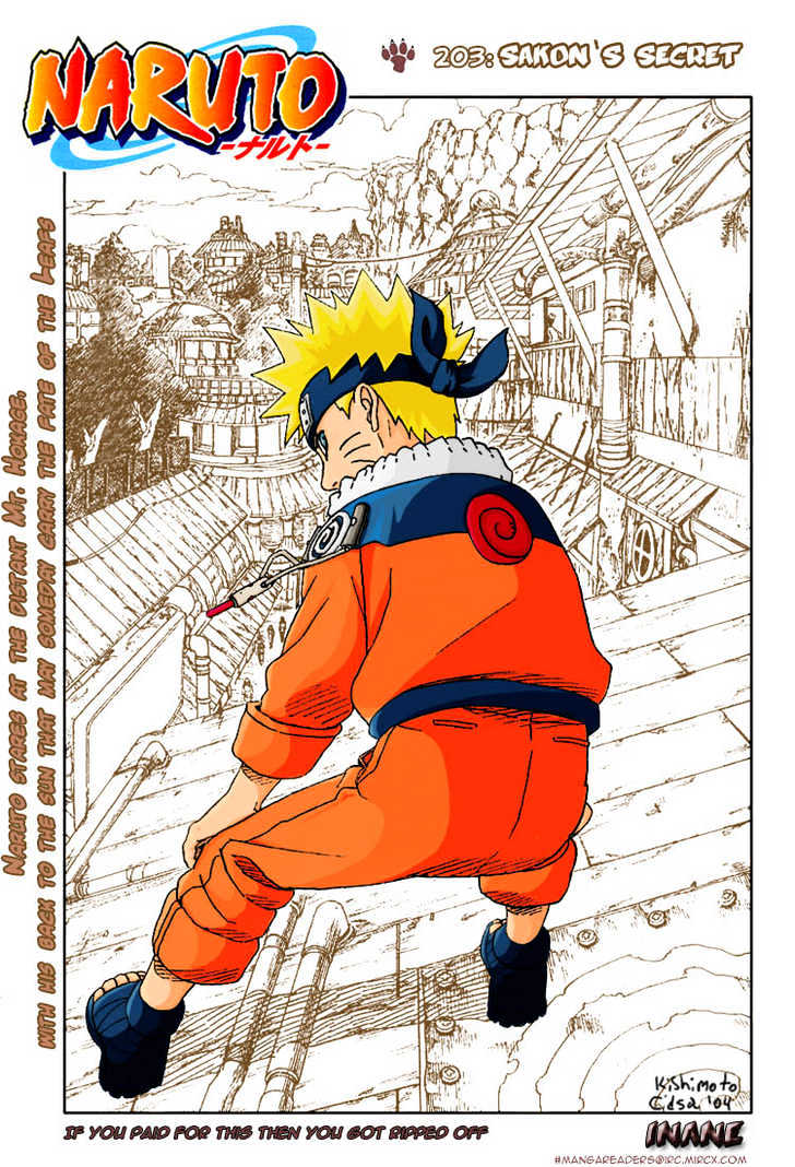 Naruto Vol.23 Chapter 203 : Sakon's Secret - Picture 2