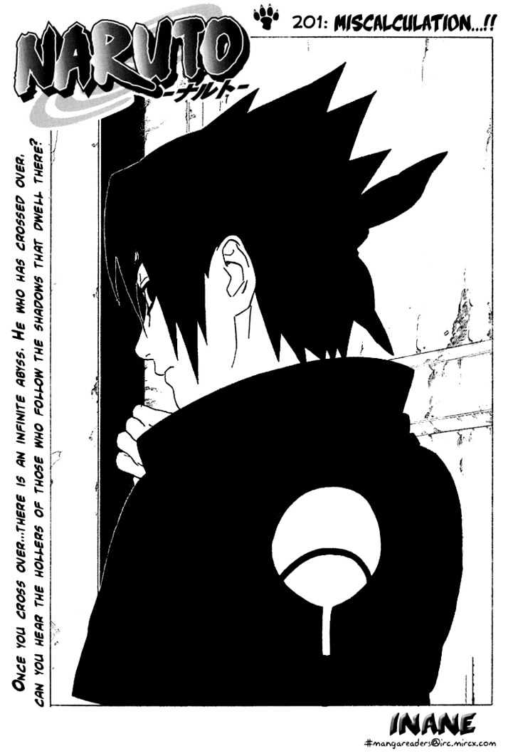 Naruto Vol.23 Chapter 201 : Miscalculation - Picture 1