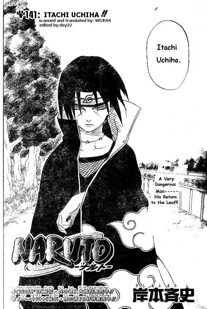 Naruto Vol.16 Chapter 141 : Itachi Uchiha!! - Picture 2