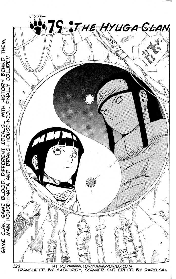 Naruto Vol.9 Chapter 79 : The Hyuga Clan - Picture 1