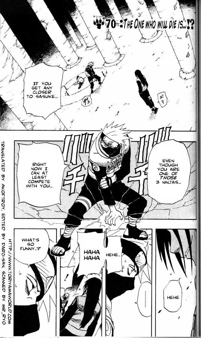 Naruto Vol.8 Chapter 70 : The One Who Will Die Is...!? - Picture 1