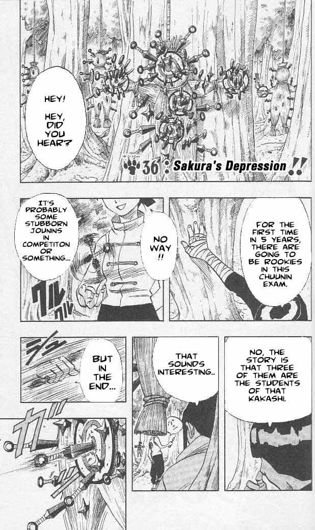 Naruto Vol.4 Chapter 36 : Sakura's Depression!! - Picture 1