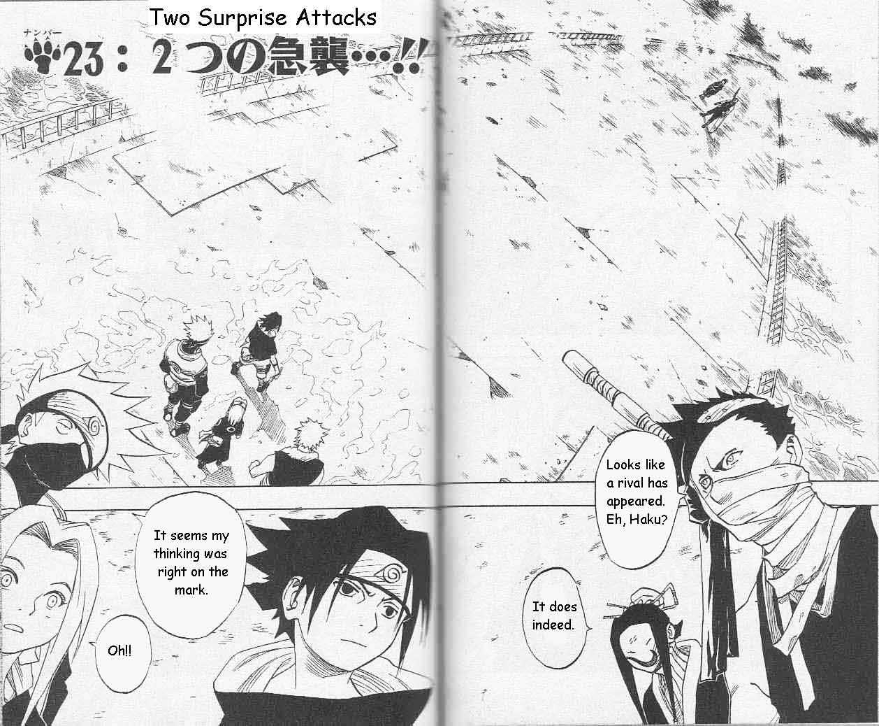 Naruto Vol.3 Chapter 23 : Two Surprise Attacks - Picture 1