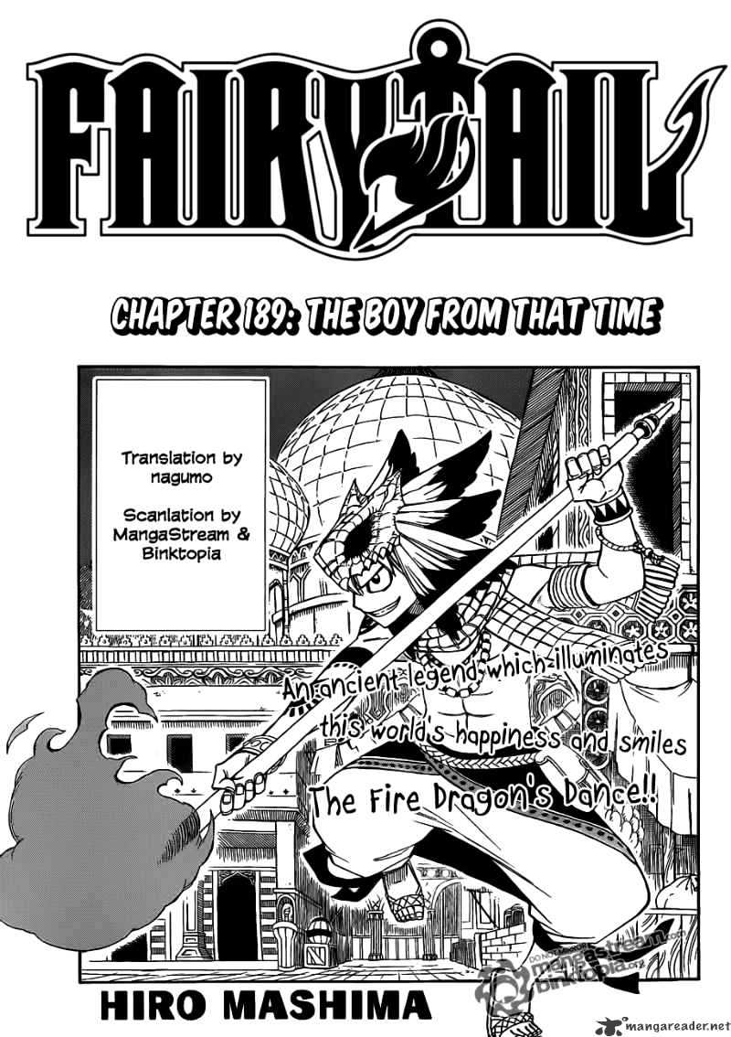 Fairy Tail Chapter 189 : The Boy From That Time - Picture 1