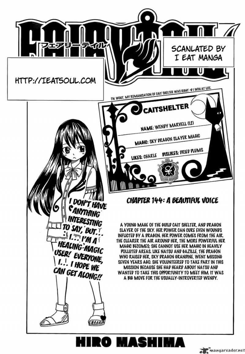 Fairy Tail Chapter 144 : A Beautiful Voice - Picture 1