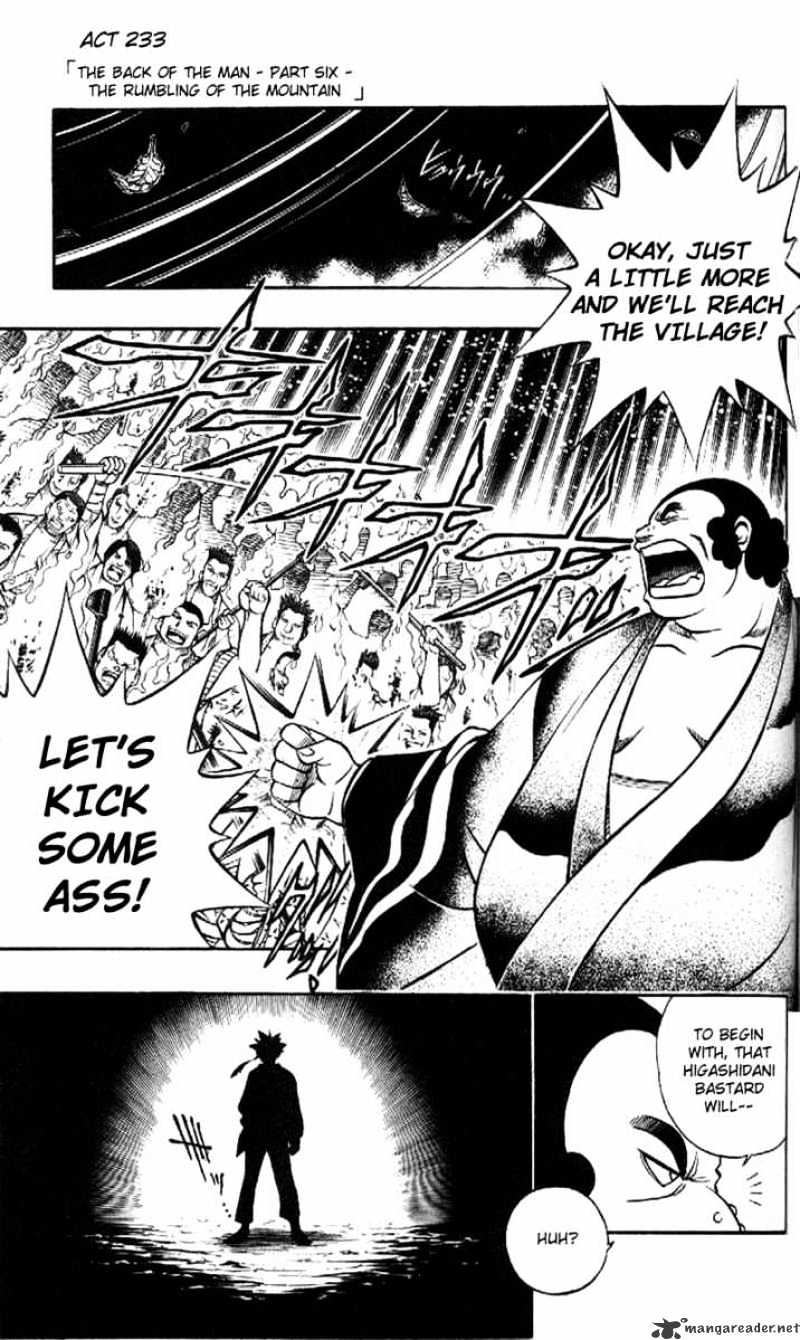 Rurouni Kenshin Chapter 233 : The Back Of The Man - Part Six - The Rumbling Of The Mountain - Picture 1