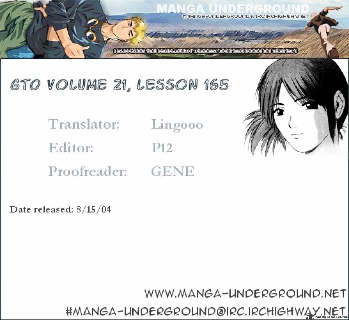 Great Teacher Onizuka Chapter 165 - Picture 1